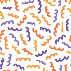 random strokes seamless pattern, hand drawn wavy lines for packaging, scrapbooking, stationary, wallpaper, prints, wrapping paper, etc. EPS 10