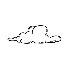 Doodle Cloud Outline