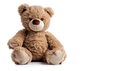 Obraz premium Cute teddy bear isolated on white background : Generative AI