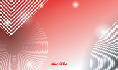 Red white abstract background with geometric lines and simple bokeh light design