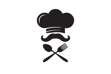 chef hat with knife and fork