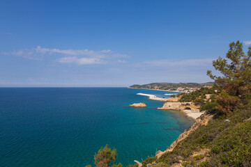 Seascape on the island of Thassos, The Crown of Limenaria area. A magical place.