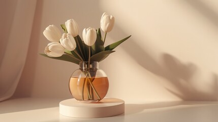 A vase of tulips bouquet