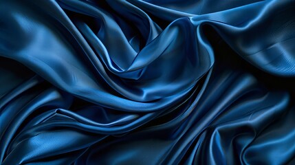 Fototapeta premium Dark blue silk background