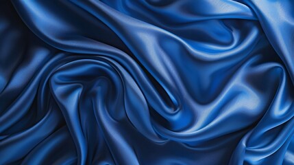Obraz premium A blue silk satin fabric texture