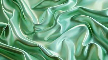 Fototapeta premium A green silk texture