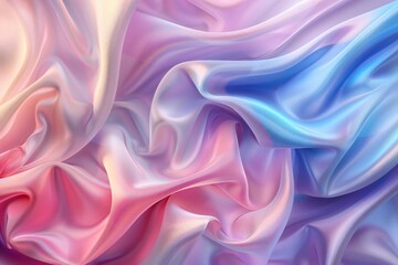 Obraz premium Elegant Pastel Silk Fabric with Soft Gradient Colors