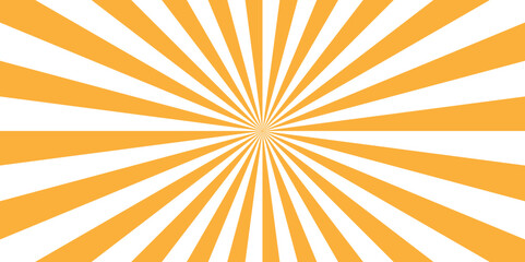 Modern seamless retro vintage burst sunrise sunbeam element spiral striped illustration sunray template wallpaper design. Vector orange sun rays and sunburst backdrop background.