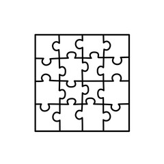 Puzzle pieces vector