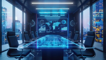 Organization governance, digital corporate management, hightech business environment, sleek design