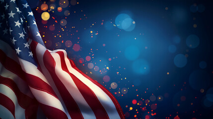 Fototapeta premium American flag isolation, Illustration
