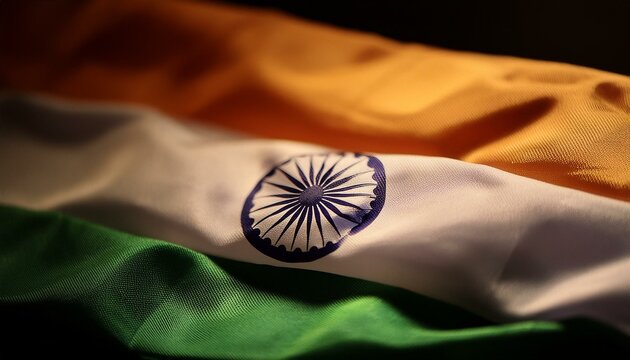 a modern, minimalist closeup image of the Indian flag