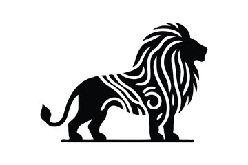 Regal Lion Silhouette Vector Illustration