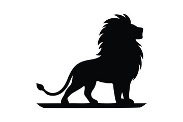 Regal Lion Silhouette Vector Illustration