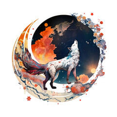 A wolf design in okami style