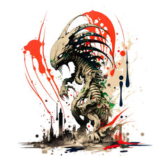 An alien design in okami style