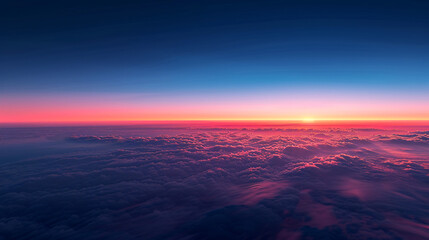 Serene Dawn Sky with Abstract Light Streaks - Panoramic Tranquility Background