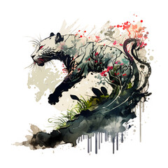 A panther design in okami style