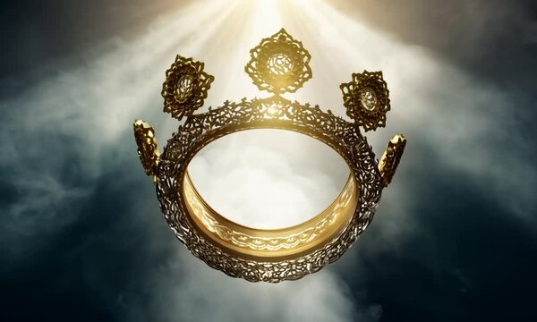 The inversion of the crown of thorns and the crown, which symbolizes Jesus' suffering and trials, symbolizes the death of the Savior and the resurrected King.