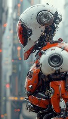 Utilize digital techniques to create a CG rendition of a robotic structure from a unique rear-facing perspective Play with Impressionist color palettes to add depth and intrigue