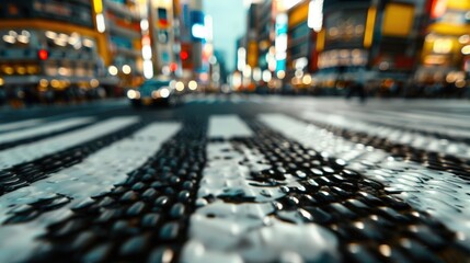 Fototapeta premium Vibrant street scene in Tokyo's Shibuya district