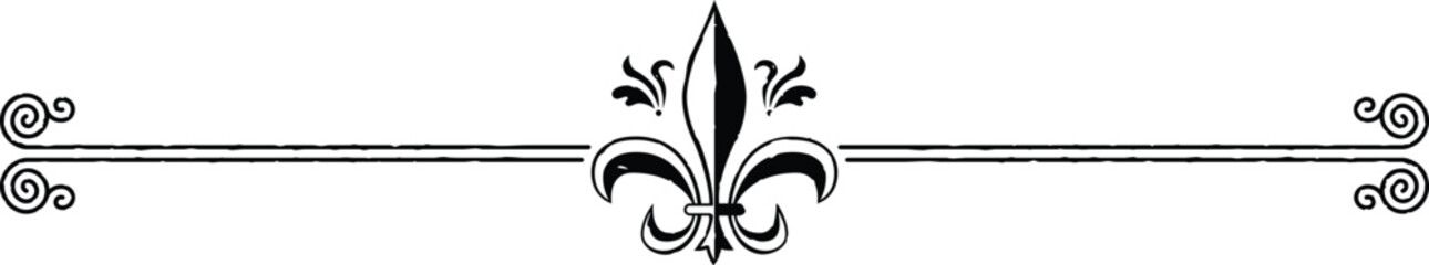 Double Lines and Fleur de Lys Header Graphic