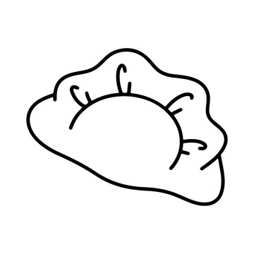 recommend clip art: Dumpling cartoon. Dumpling line art cartoon, digital art illustration.