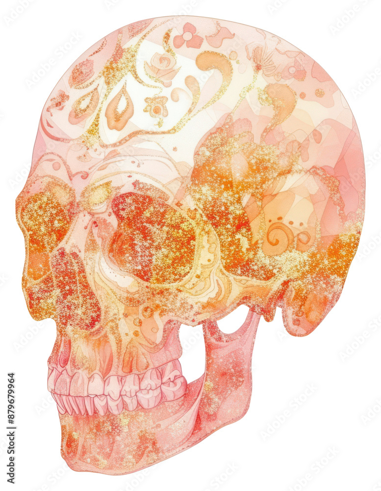 Sticker PNG Skull art white background anthropology.