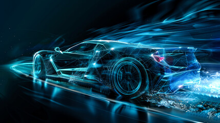 Fototapeta premium background digital transparent of car