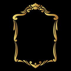 golden frame border ornament