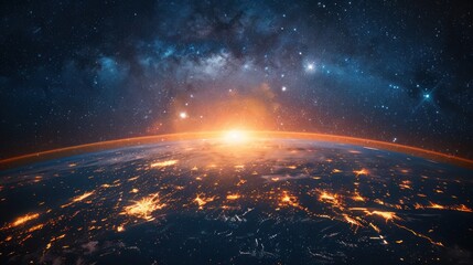 Earth's Glow Against the Milky Way