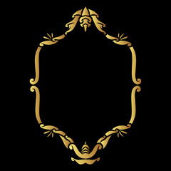 golden frame border with a crown