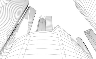 Fototapeta premium city architecture vector 3d illustration