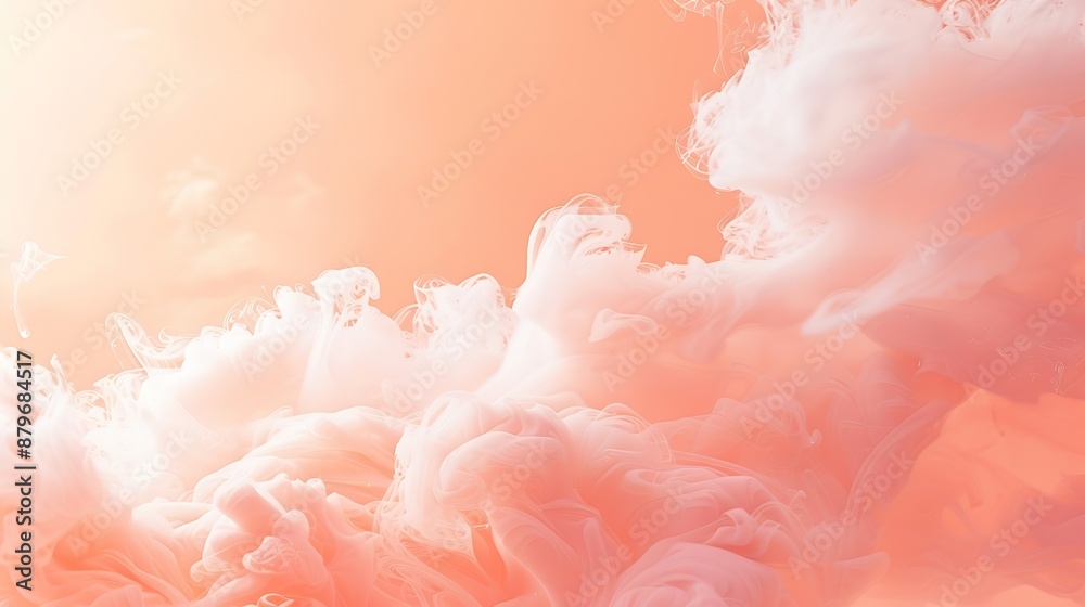 Aufkleber color 2024 peach fuzz background : generative ai