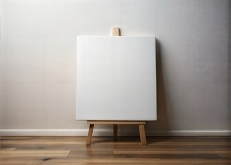 Plain white canvas ready for painting or artistic projects, ideal for artists to create and express their creativity, blank canvas mockup, Copy Space