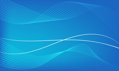 Abstract blue background with flowing lines. Dynamic waves. vector illustration