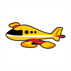 Airplane set icon. flying airship isolated on white background. planes for children's books, magazines and children's designs