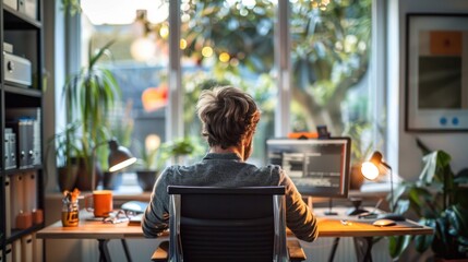 Remote access security system, featuring secure VPN interface, in a remote work environment, emphasizing safe connectivity. 