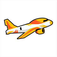 Airplane set icon. flying airship isolated on white background. planes for children's books, magazines and children's designs