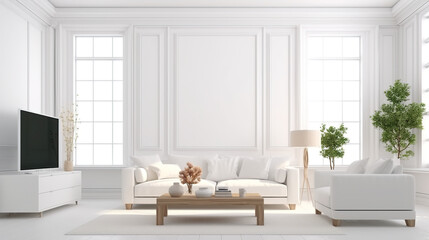 Opulent living room with background 