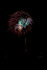  Beautiful fireworks in the night sky #78