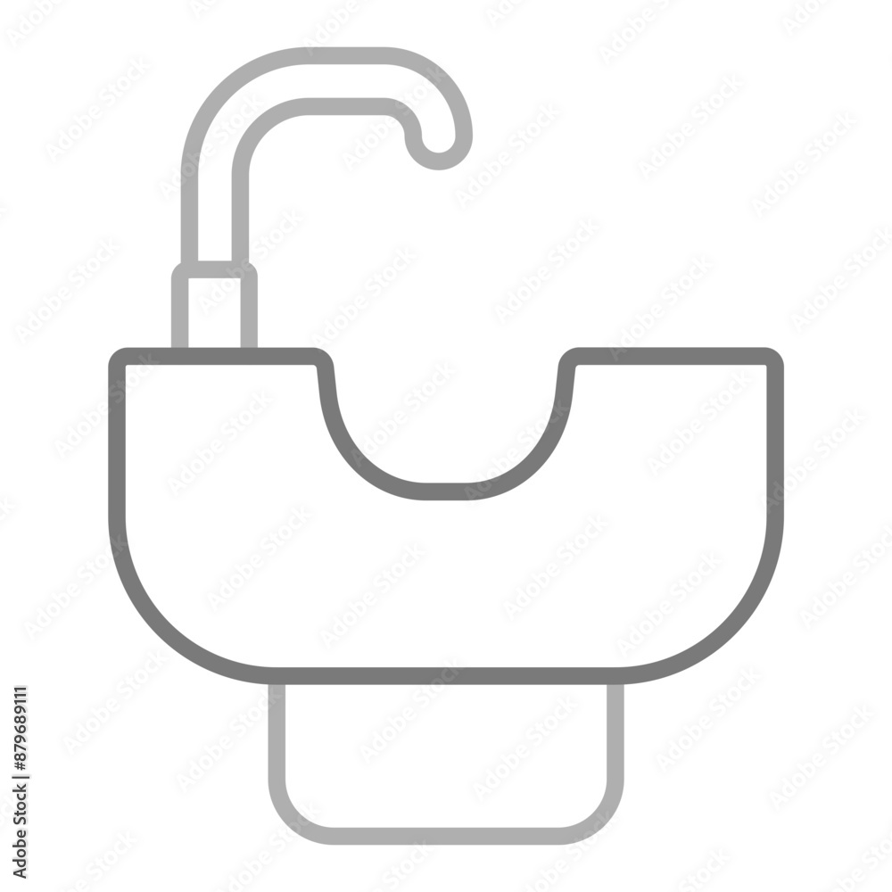 Wall mural Hair wash sink Icon