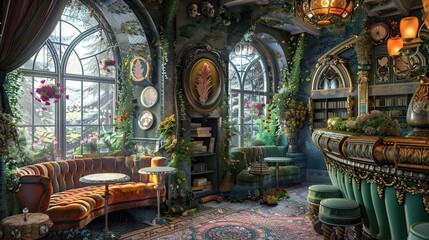 Obraz premium Surrealistic World. AI generated art illustration.
