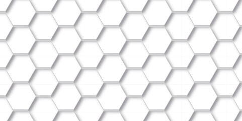 Abstract background with hexagon, modern abstract vector polygonal pattern. Futuristic abstract honeycomb technology white background. Luxury white hexagon pattern.