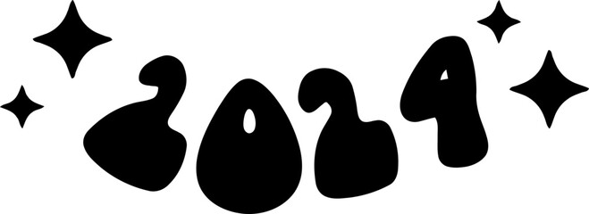 2024 Funky Bubble Text