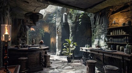 Western Architecture. AI generated art illustration.