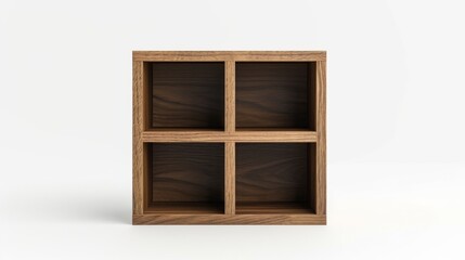 A modular storage unit with a sleek design and versatile compartments, isolated on a white background
