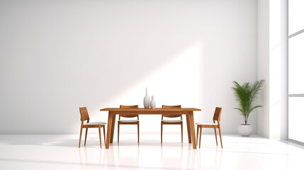 A small kitchen in the distance 