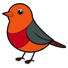 Robin bird Coloful Vector for various uses