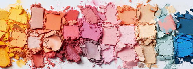 Artistic makeup palettes, a burst of vibrant colors